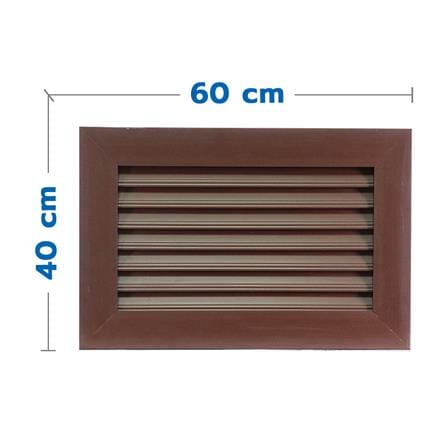 ช่องระบายอากาศแนวนอน WT 60x40 ซม. สีโอ๊ค