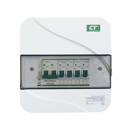 ตู้คอนซูมเมอร์ยูนิต 4 ช่อง CT ELECTRIC CTU-4 เมนธรรมดา 32 แอมป์ สีขาว_0