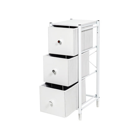ชั้นลิ้นชักหนัง 3 ชั้น STACKO LUZZO 29X35X77.3 ซม. สีขาว_3
