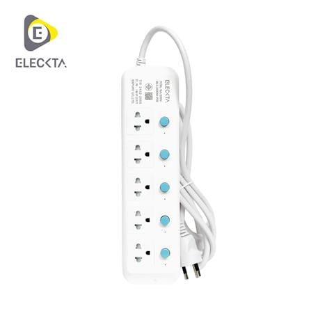 รางปลั๊กไฟ 5 ช่อง 5 สวิตซ์ ELECKTA 815 16 แอมป์ 3 ม._0