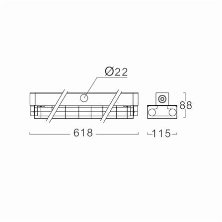 โคมตะแกรงติดลอย L&E 9J-01037 2x600 มม. สีขาว_6