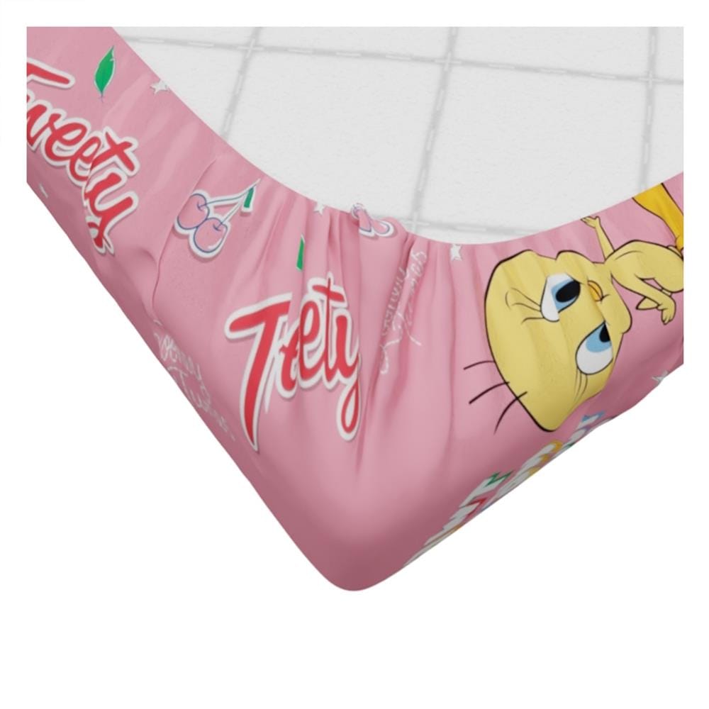 ชุดผ้าปูที่นอน 5 ฟุต (ชุด 6 ชิ้น) PREMIER SATIN TWEETYS FJ007