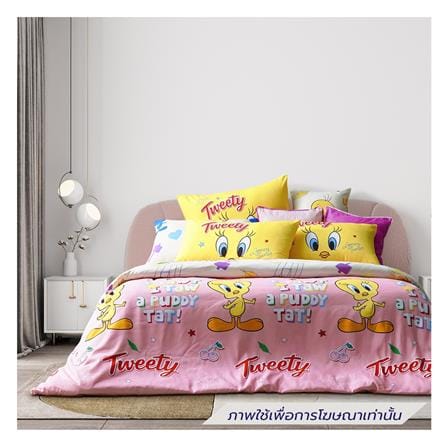 ชุดผ้าปูที่นอน 5 ฟุต (ชุด 6 ชิ้น) PREMIER SATIN TWEETYS FJ007_0