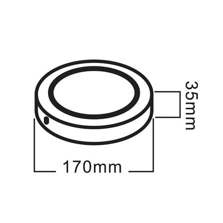 ดาวน์ไลท์ LED SHINING S-DLS01265C-1R 6 นิ้ว 12 วัตต์ DAYLIGHT สีดำ_7