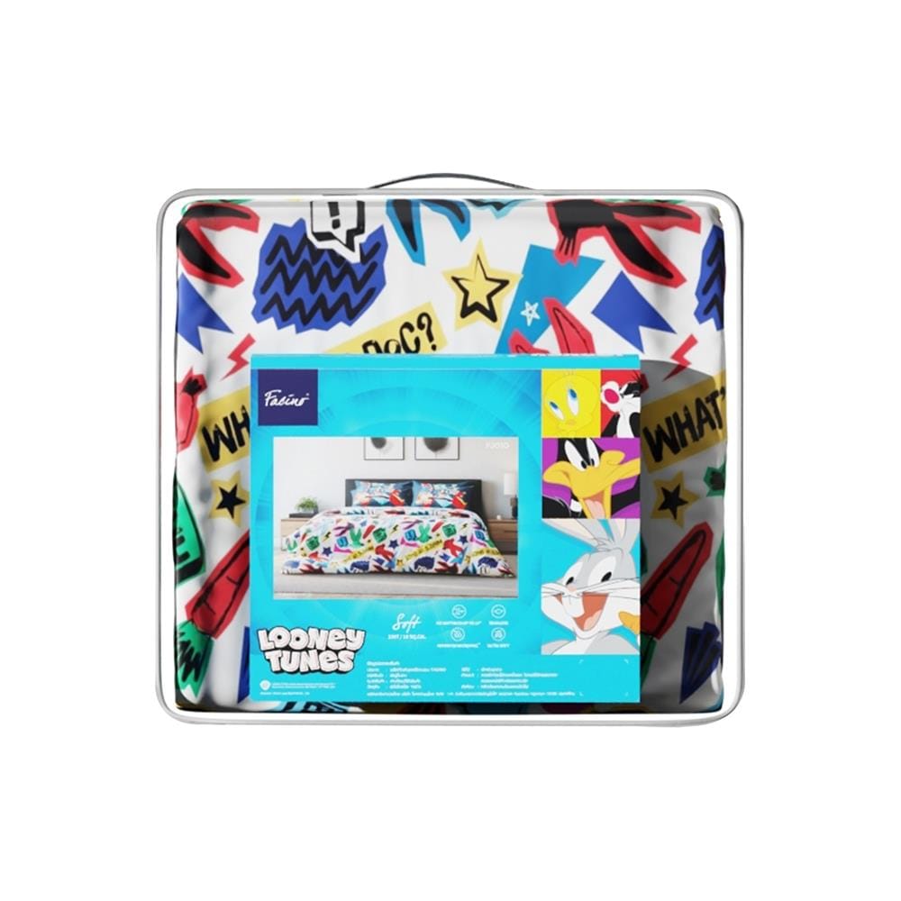 ชุดผ้าปูที่นอน 6 ฟุต (ชุด 6 ชิ้น) PREMIER SATIN LOONEY TUNES FJ010