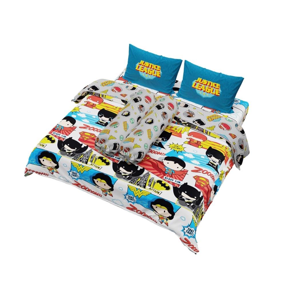 ชุดผ้าปูที่นอน 6 ฟุต (ชุด 6 ชิ้น) PREMIER SATIN JUSTICE LEAGUE FJ002