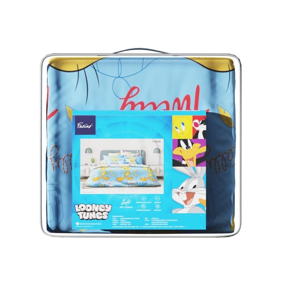ชุดผ้าปูที่นอน 6 ฟุต (ชุด 6 ชิ้น) PREMIER SATIN TWEETYS FJ006