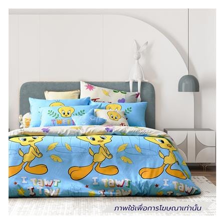 ชุดผ้าปูที่นอน 6 ฟุต (ชุด 6 ชิ้น) PREMIER SATIN TWEETYS FJ006_0