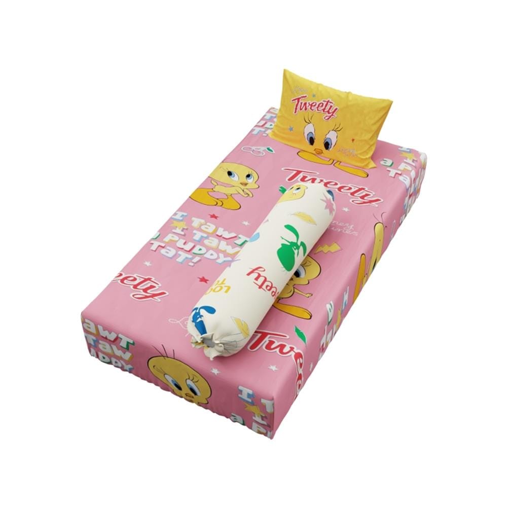 ชุดผ้าปูที่นอน 3.5 ฟุต (จำนวน 3 ชิ้น) PREMIER SATIN TWEETYS FJ007