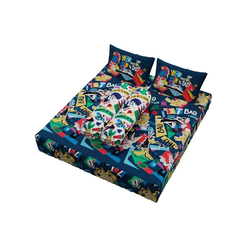 ชุดผ้าปูที่นอน 5 ฟุต (จำนวน 5 ชิ้น) PREMIER SATIN LOONEY TUNES FJ009
