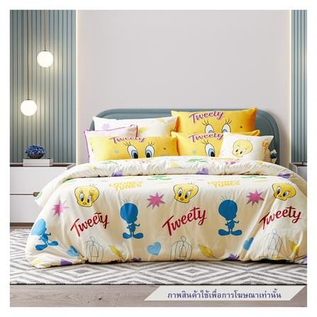 ชุดผ้าปูที่นอน 6 ฟุต (จำนวน 5 ชิ้น) PREMIER SATIN TWEETYS FJ008_0