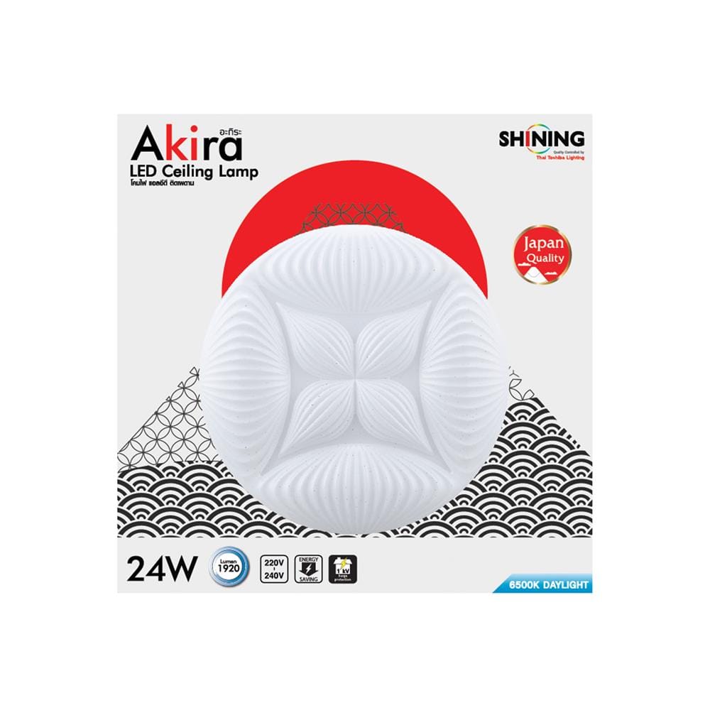 ไฟเพดาน LED SHINING AKIRA 15 นิ้ว 24 วัตต์ DAYLIGHT สีขาว