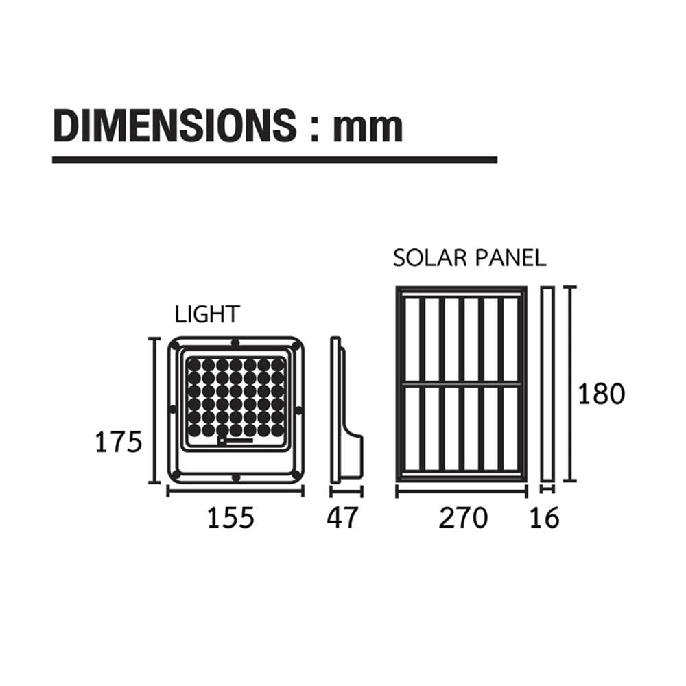 ไฟสปอตไลท์ SOLAR BEC APOLLO 100 วัตต์ DAYLIGHT สีดำ