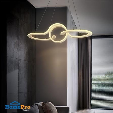 ไฟช่อ LED CARINI H6146 60 วัตต์ DAYLIGHT/COOL WHITE/WARM WHITE สีขาว/เงิน 1 หัว_2