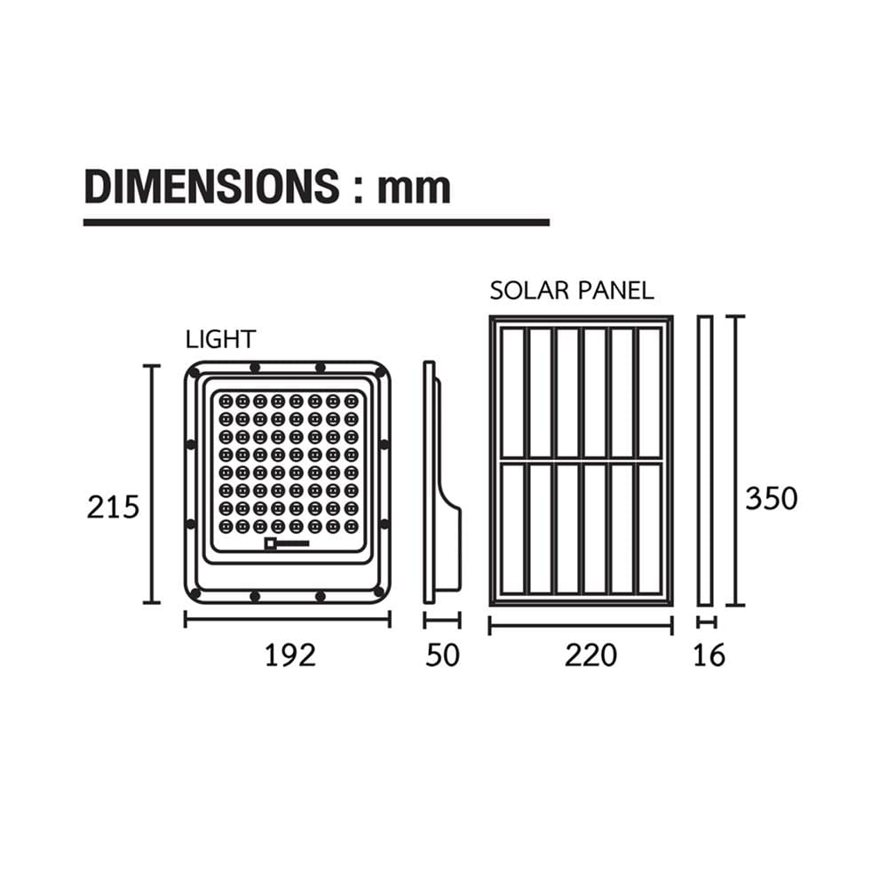 ไฟสปอตไลท์ SOLAR BEC APOLLO 200 วัตต์ DAYLIGHT สีดำ