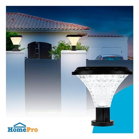 ไฟหัวเสา SOLAR BEC HAWAII-O 40 วัตต์ DAYLIGHT/COOL WHITE/WARM WHITE สีดำ_4