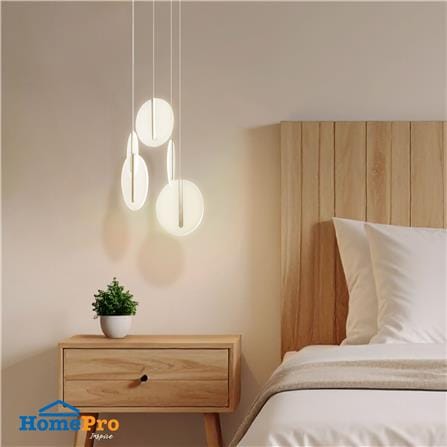 ไฟช่อ LED CARINI MD088-3669-5 30 วัตต์ DAYLIGHT/COOL WHITE/WARM WHITE สีทอง/ขาว 5 หัว_2