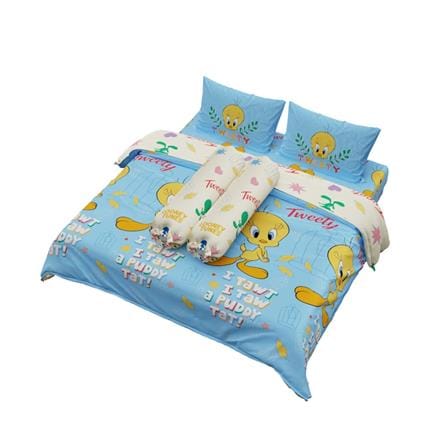 ชุดผ้าปูที่นอน 5 ฟุต (ชุด 6 ชิ้น) PREMIER SATIN TWEETYS FJ006_1