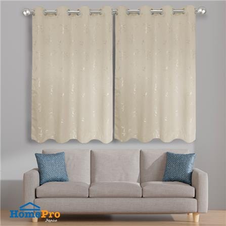 ผ้าม่าน EYELET HOME LIVING STYLE ERNET UV 140X160 ซม. สีครีม_3