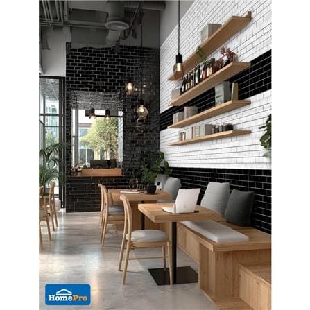 กระเบื้องผนัง 25x40 ซม. TARA ดัสติน บริค แบล็ค A 1 ตร.ม._4