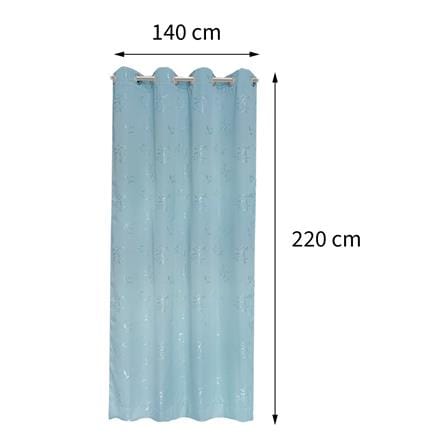 ผ้าม่าน EYELET HOME LIVING STYLE ERNET UV 140X220 ซม. สีฟ้า_6
