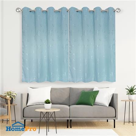 ผ้าม่าน EYELET HOME LIVING STYLE ERNET UV 140X160 ซม. สีฟ้า_3