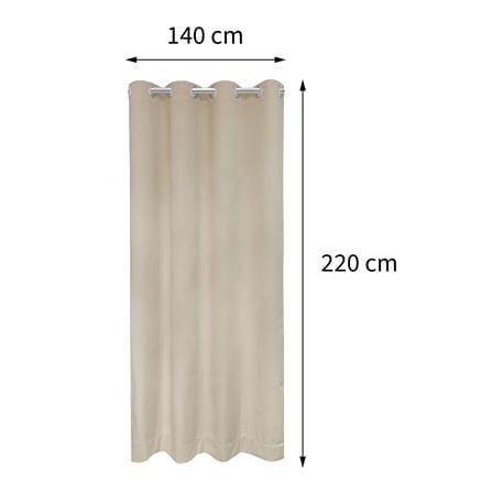 ผ้าม่าน EYELET HOME LIVING STYLE TIME UV 140X220 ซม. สีครีม_6