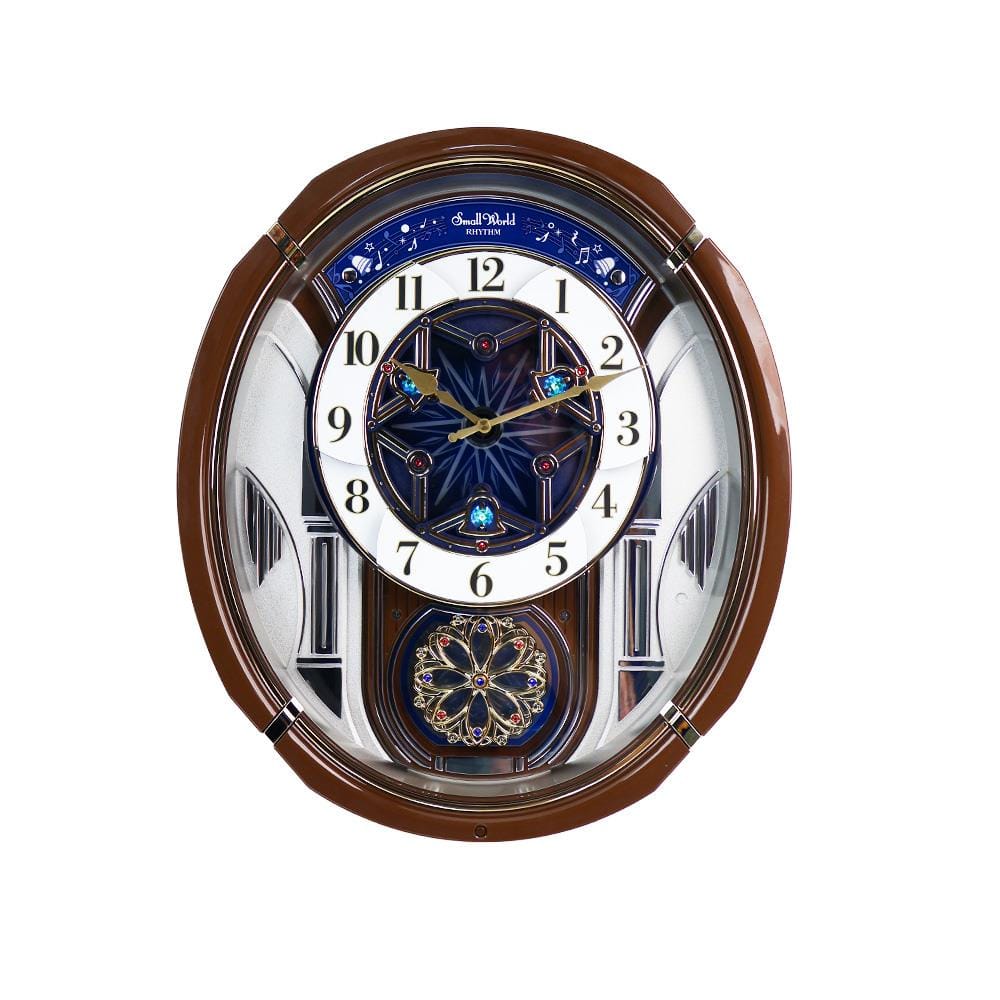 นาฬิกาแขวน RHYTHM 4MH450WU06 17.6 นิ้ว สีน้ำตาล