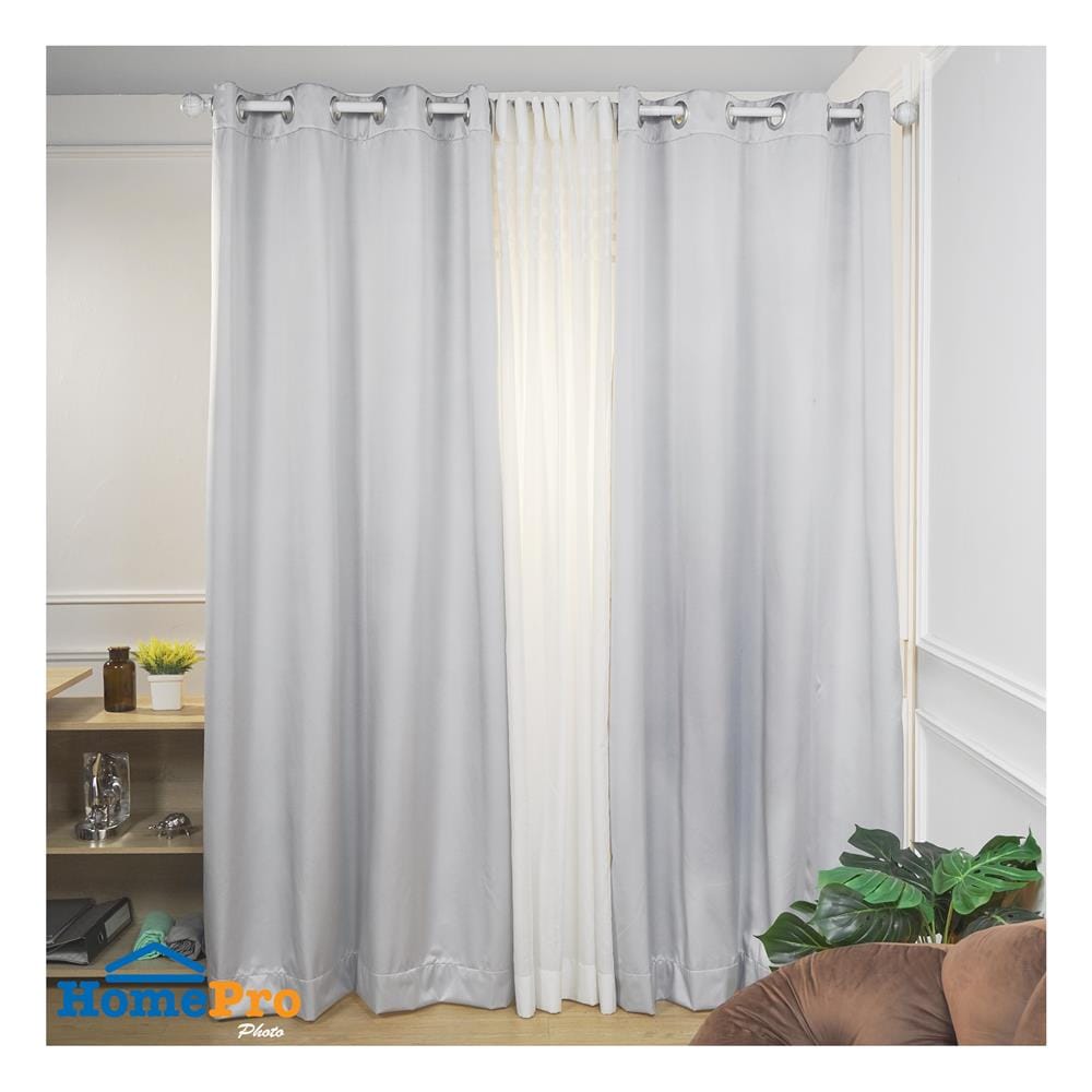ผ้าม่าน EYELET HOME LIVING STYLE TIME UV 140X220 ซม. สีเทา