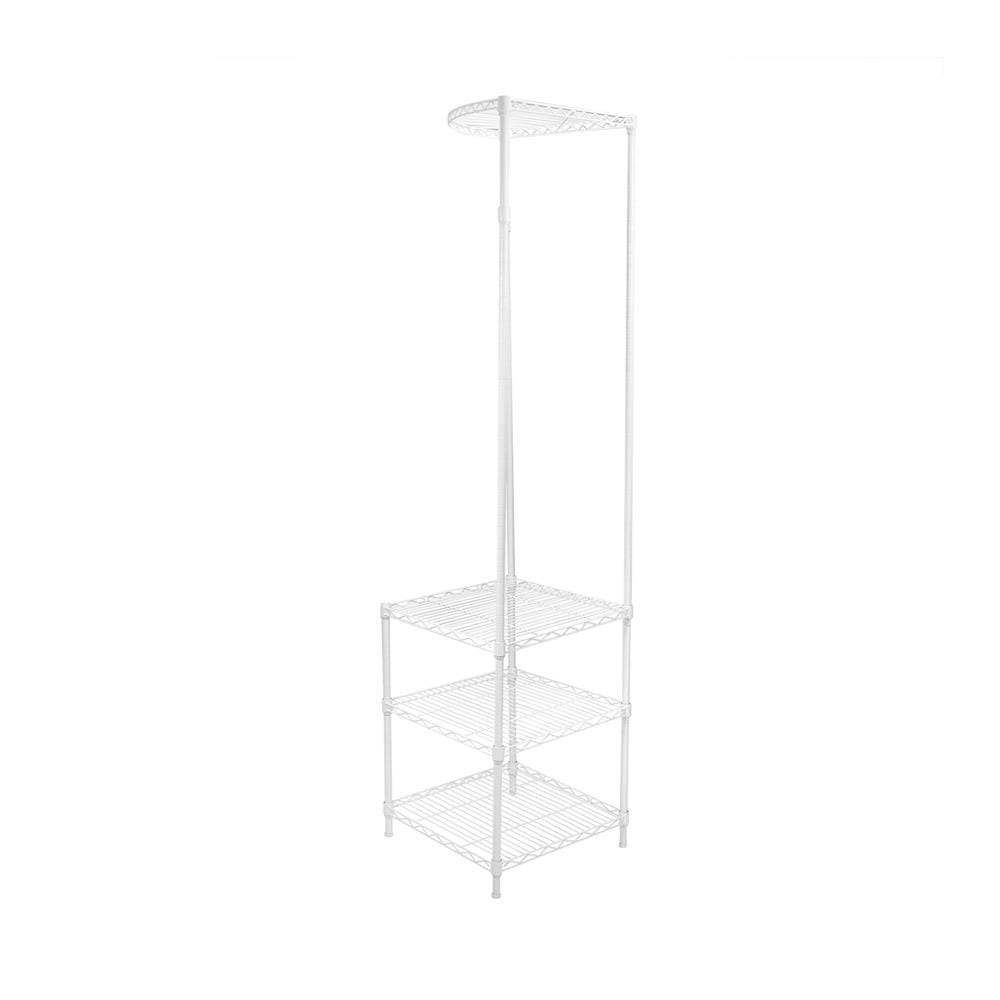 โครงตู้ราวแขวนเข้ามุม PLIM PEARL 45X45X180 ซม. สีขาว