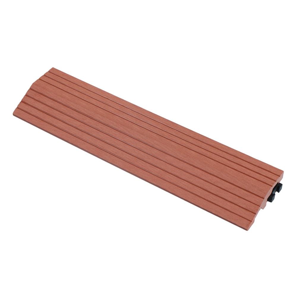 ตัวจบทางเท้า WPC ลายตรง SPRING 30X7.5 ซม. สีน้ำตาลแดง