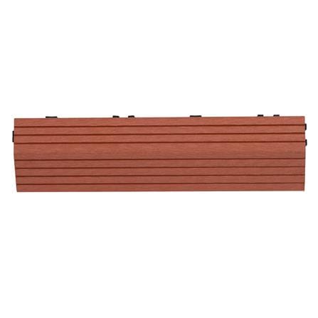 ตัวจบทางเท้า WPC ลายตรง SPRING 30X7.5 ซม. สีน้ำตาลแดง_0