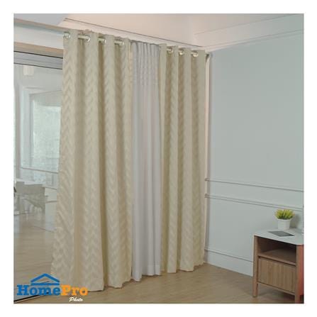 ผ้าม่าน EYELET HOME LIVING STYLE MARK UV 130X220 ซม. สีครีม_4