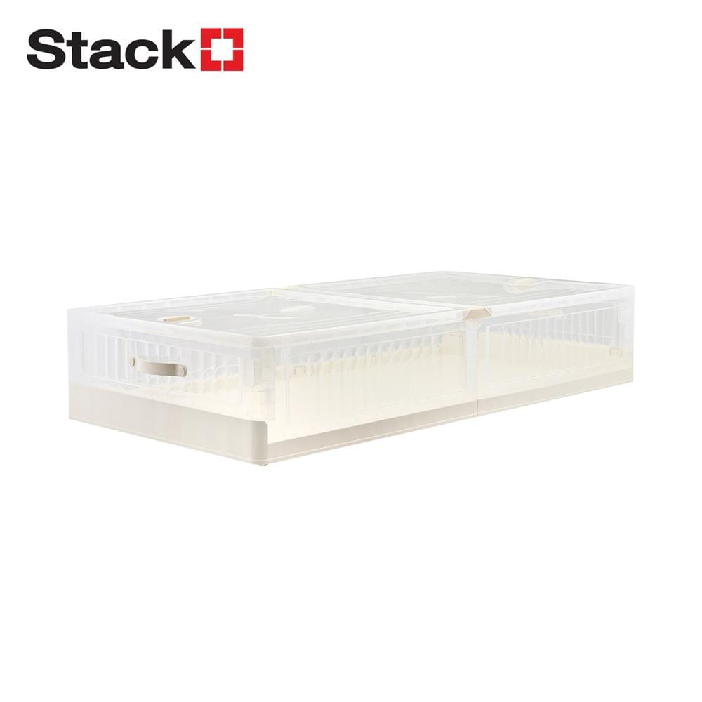 กล่องเก็บของใต้เตียง STACKO HASS SIZE S 99X49.5X20 ซม. สีขาว_0