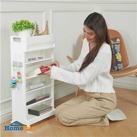 ชั้นวางหนังสือ 5 ชั้น STACKO TORI 40X18X77 ซม. สีขาว_10