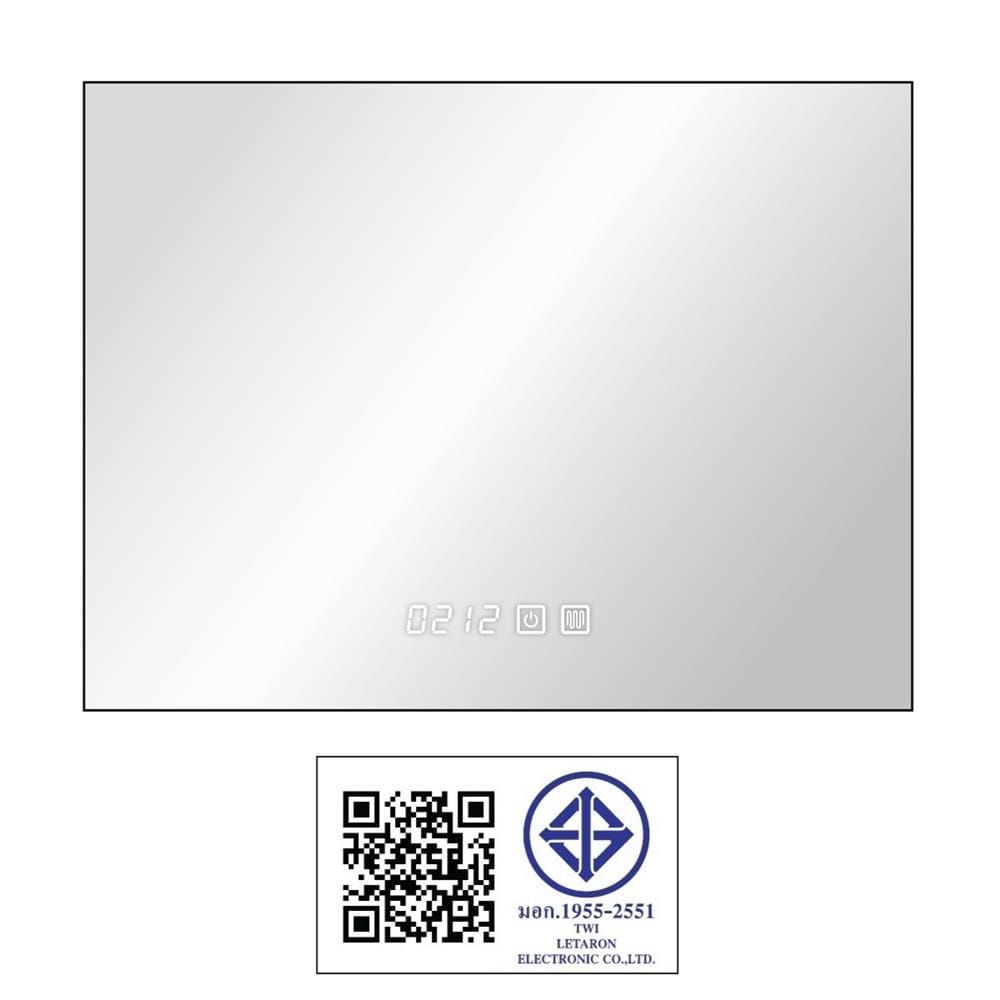 กระจกเงาตกแต่ง LED WSP MLD3-2 80x60 ซม. สีเงิน
