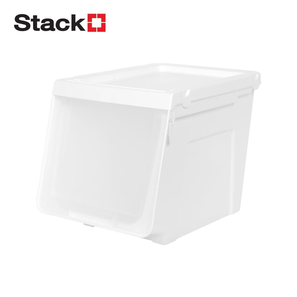 กล่องบานเปิด STACKO YUMI SIZE S 29.2X41X30.5 ซม. สีขาว
