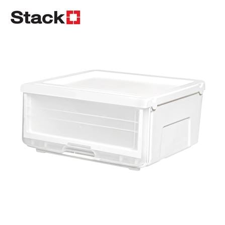 กล่องลิ้นชัก STACKO YUMI SIZE L 44X38.5X20.8 ซม. สีขาว_0