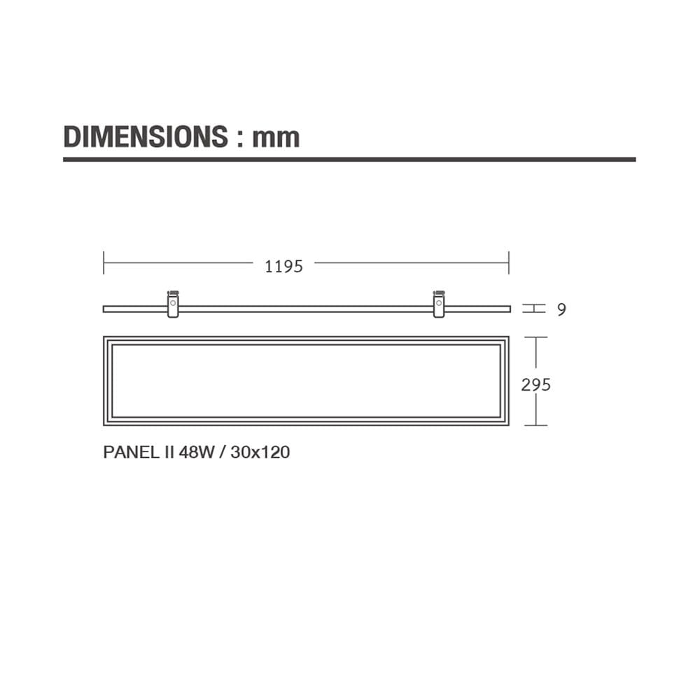 โคมฝังฝ้า LED BEC PANEL II 48 วัตต์ 30x120 ซม. DAYLIGHT