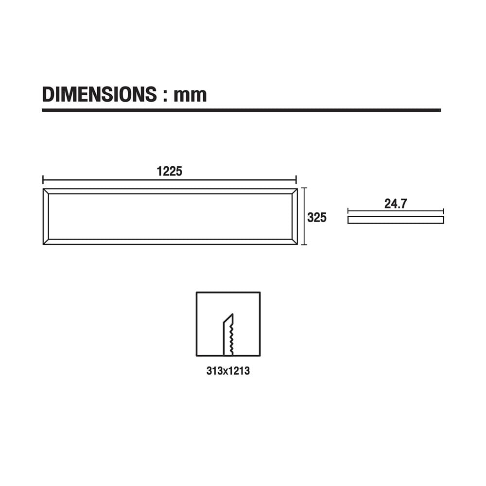 เฟรมโคมฝังฝ้า BEC 30X120 ซม.