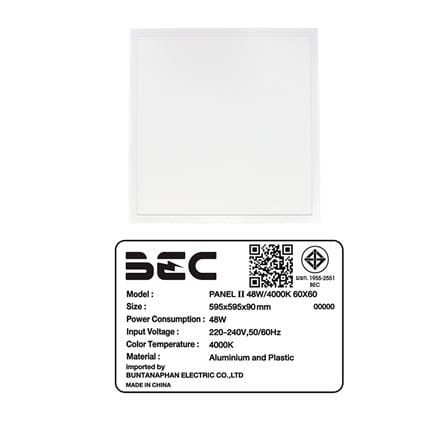 โคมฝังฝ้า LED BEC PANEL II 48 วัตต์ 60x60 ซม. COOL WHITE_6