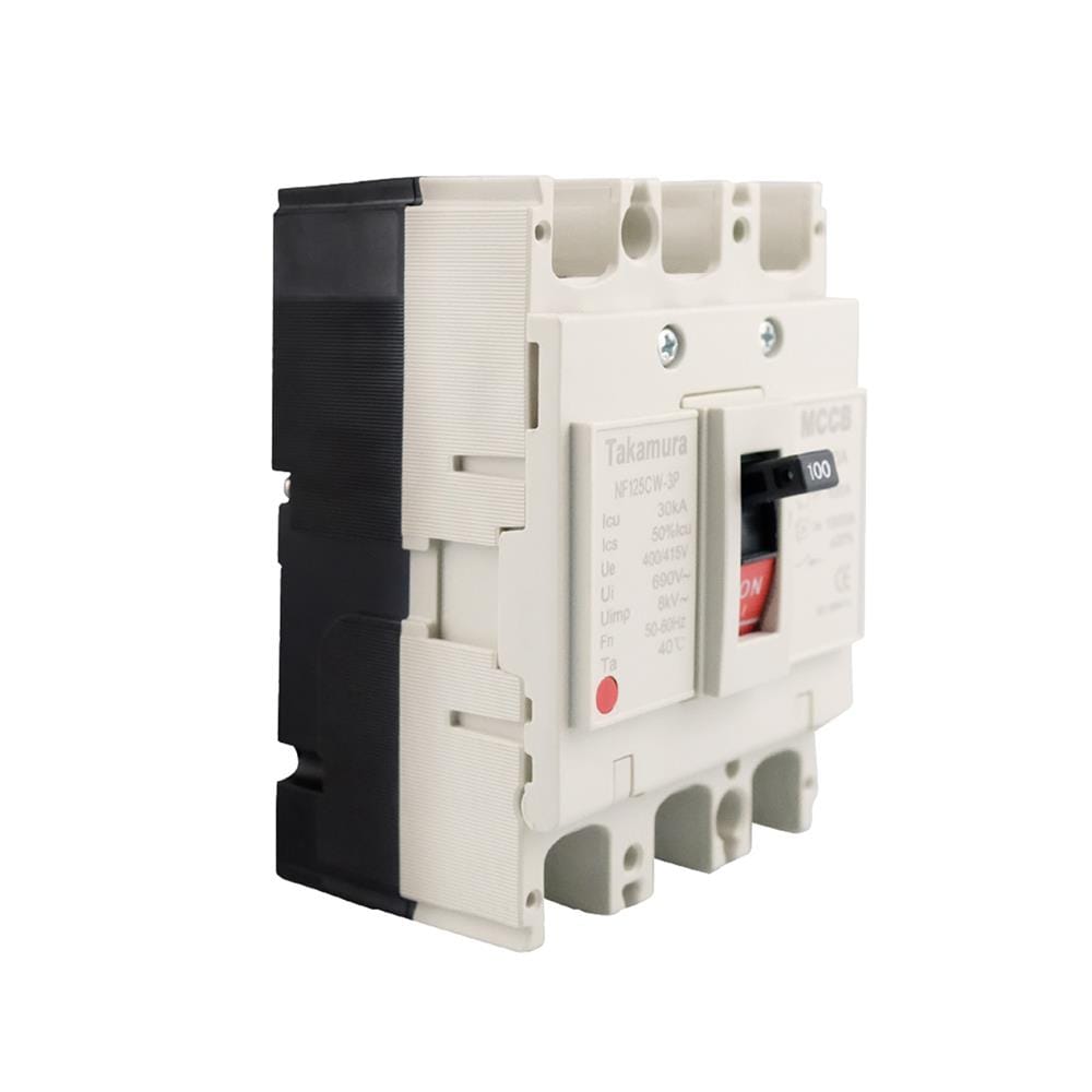 เซอร์กิตเบรกเกอร์ 3 โพล 3 เฟส TAKAMURA TNF125CW 100 แอมป์ 10 KA 380V