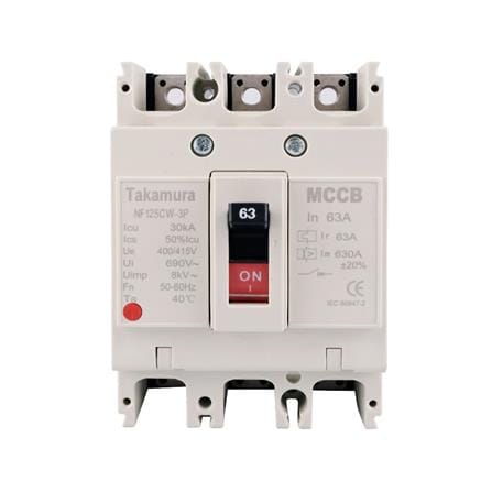 เซอร์กิตเบรกเกอร์ 3 โพล 3 เฟส TAKAMURA TNF125CW 63 แอมป์ 10 KA 380V_0