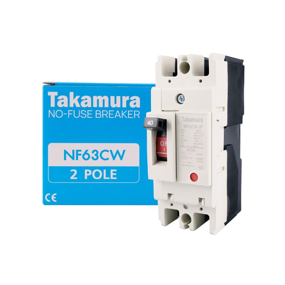 เซอร์กิตเบรกเกอร์ 2 โพล 1 เฟส TAKAMURA TNF63CW 40 แอมป์ 7.5 KA 220V