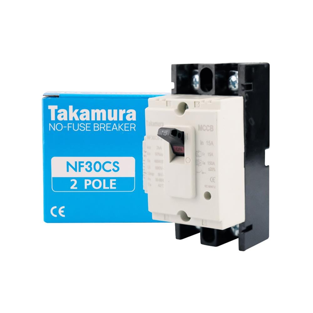 เซอร์กิตเบรกเกอร์ 2 โพล 1 เฟส TAKAMURA TNF30CS 15 แอมป์ 2.5 KA 220V