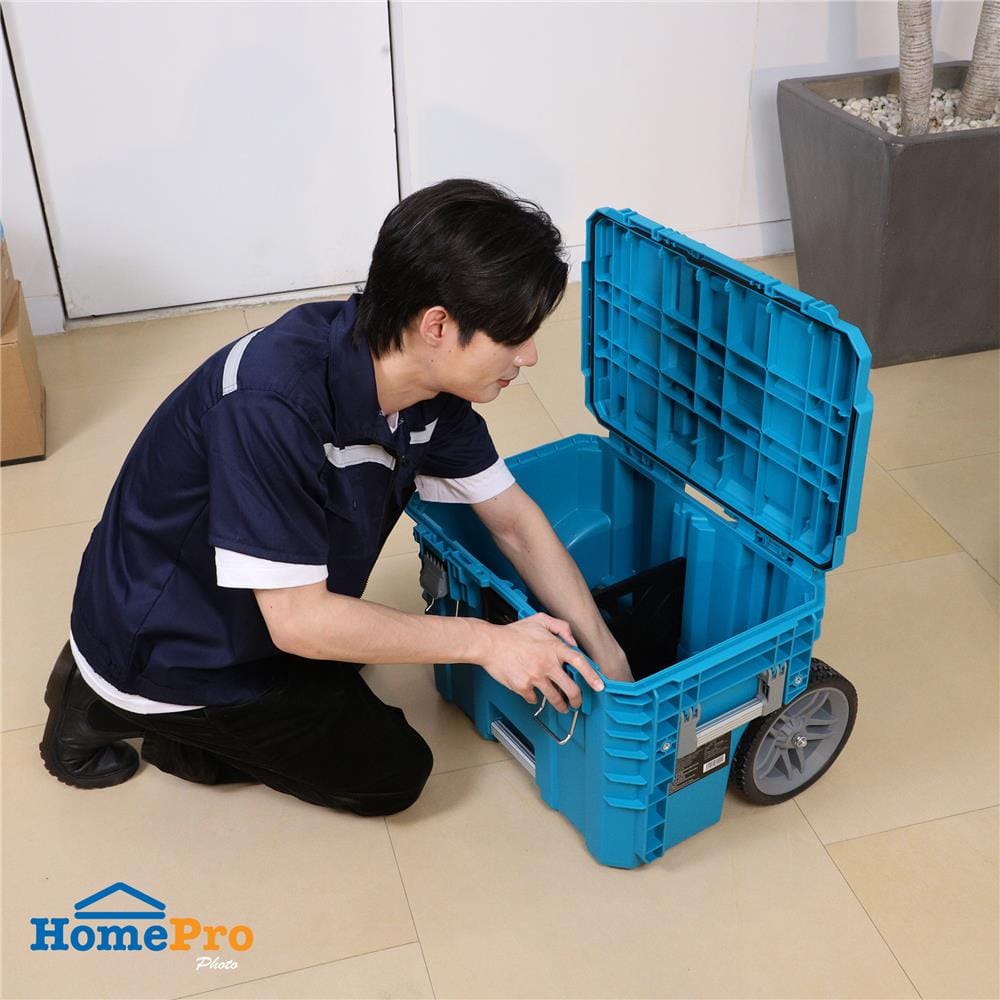 กล่องเครื่องมือมีล้อลาก MATALL PRO HL6001-1 สีเขียวน้ำทะเล