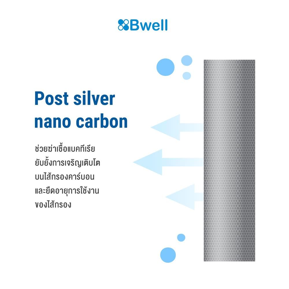 ไส้กรองน้ำ BWELL POST SILVER NANO CARBON BW-F10NN