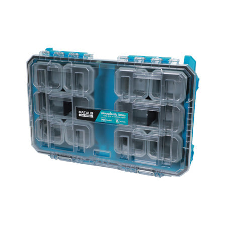 กล่องเครื่องมือใส่อะไหล่ 10 ช่อง MATALL PRO HL6001-4 สีเขียวน้ำทะเล_1