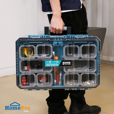 กล่องเครื่องมือใส่อะไหล่ 10 ช่อง MATALL PRO HL6001-4 สีเขียวน้ำทะเล_9
