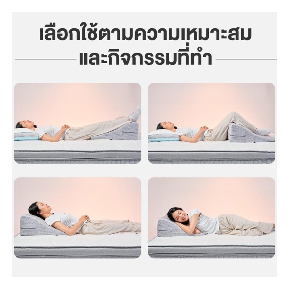 หมอนสุขภาพ เมมโมรี่โฟม ERGOTREND GENTLESLOPE 60x70x23 ซม. สี GREY